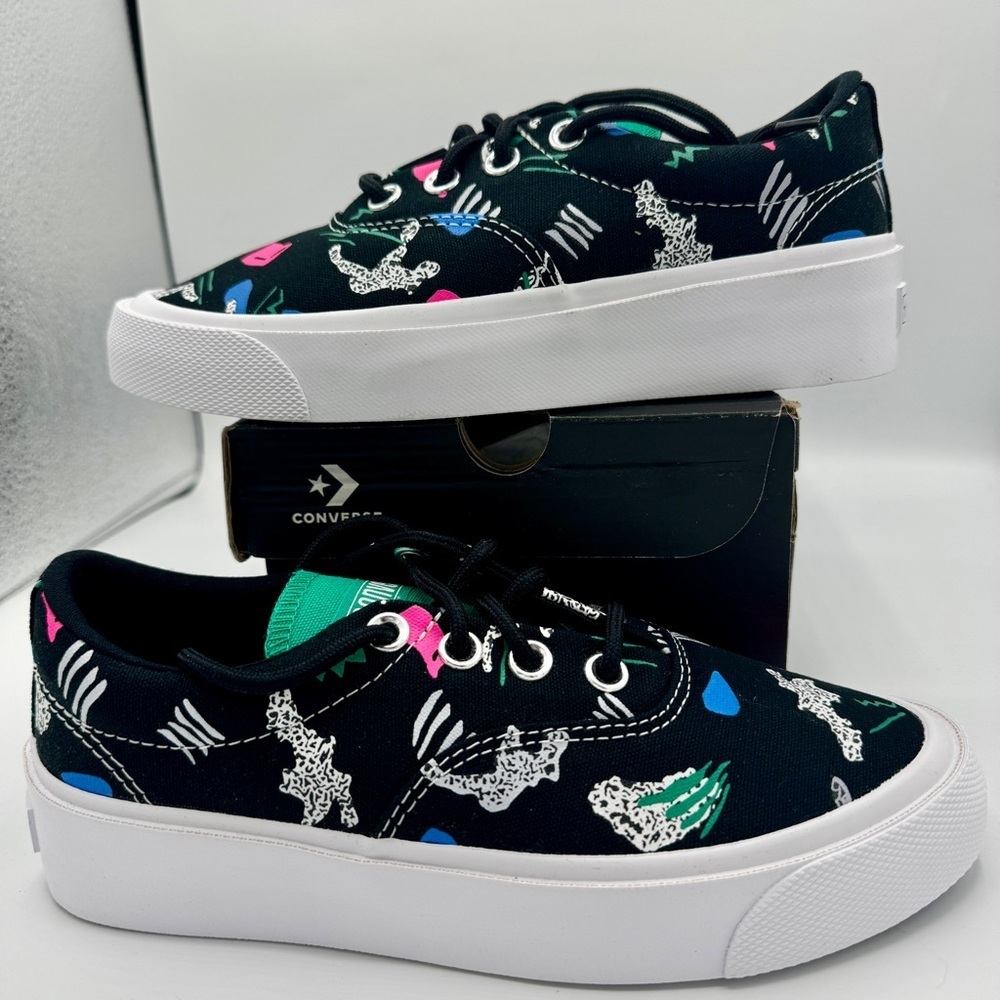 NWT Converse Skid Grip CVO Sneakers Unisex Archive Print - Black Geometric 80’s